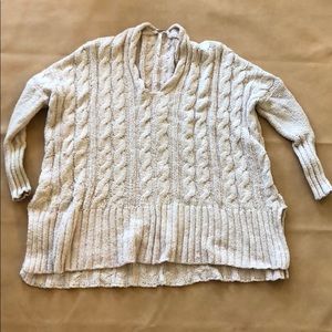 Cozy oversized Free People Cable sweater